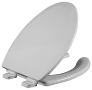 Asiento para sanitario alargado color blanco de madera con Bisagras Ajustables