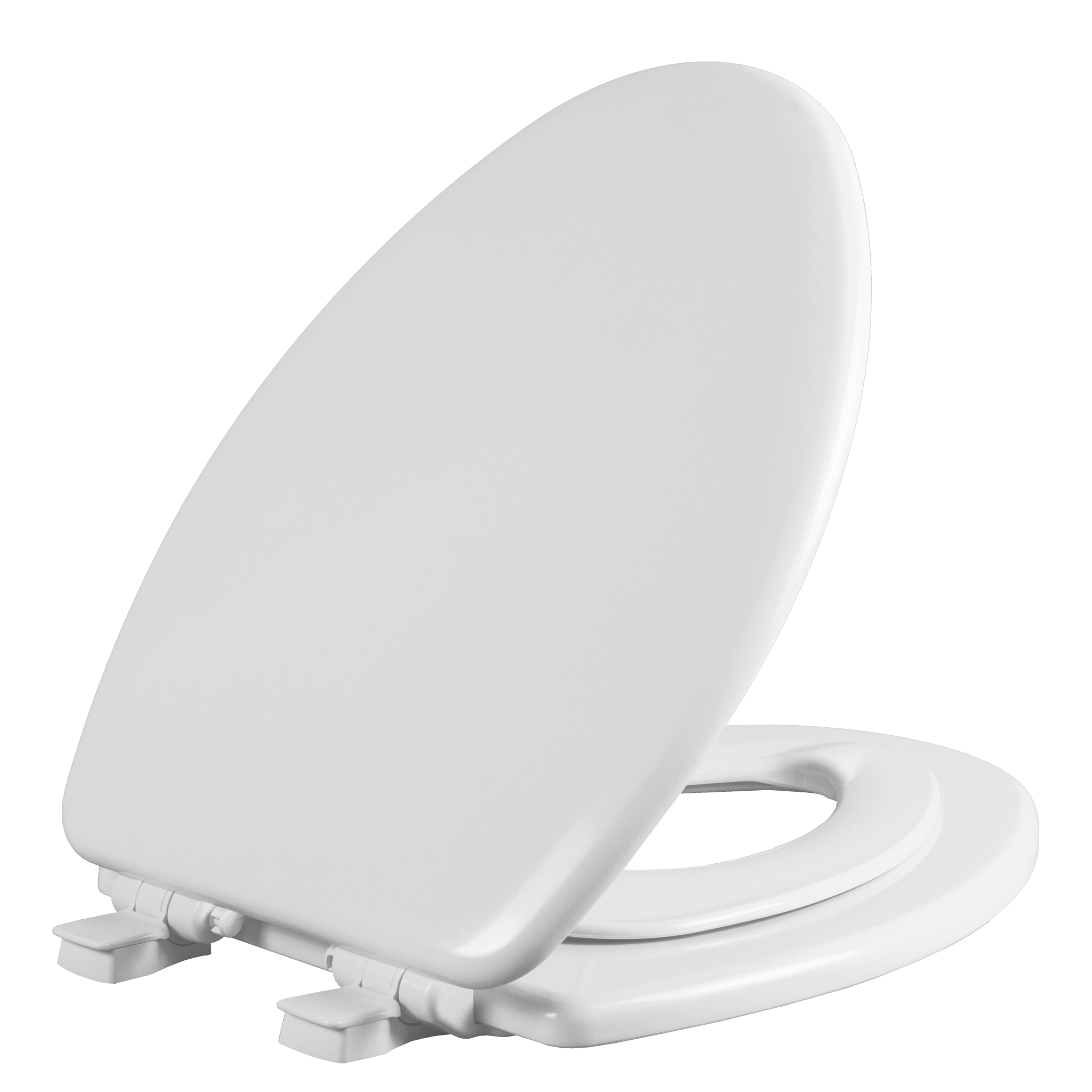 Asiento para sanitario NextStep® alargado color blanco de madera con adaptador infantil