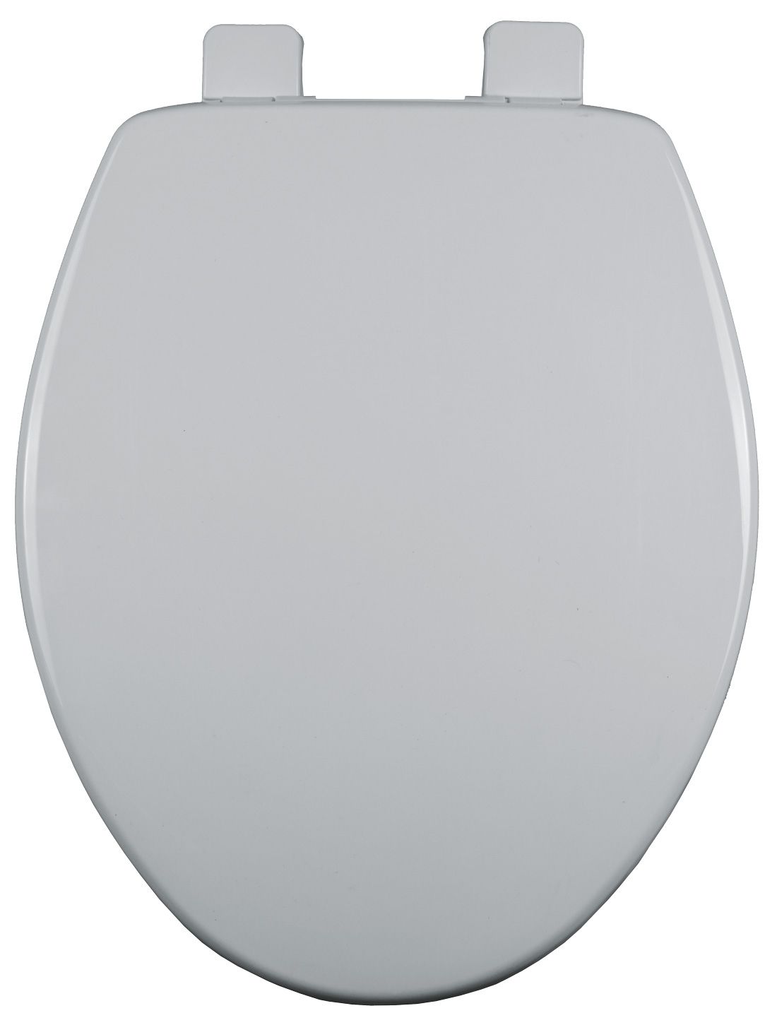 Asiento para sanitario alargado de plástico diseño robusto color blanco con Cierre Lento y Antibacterial