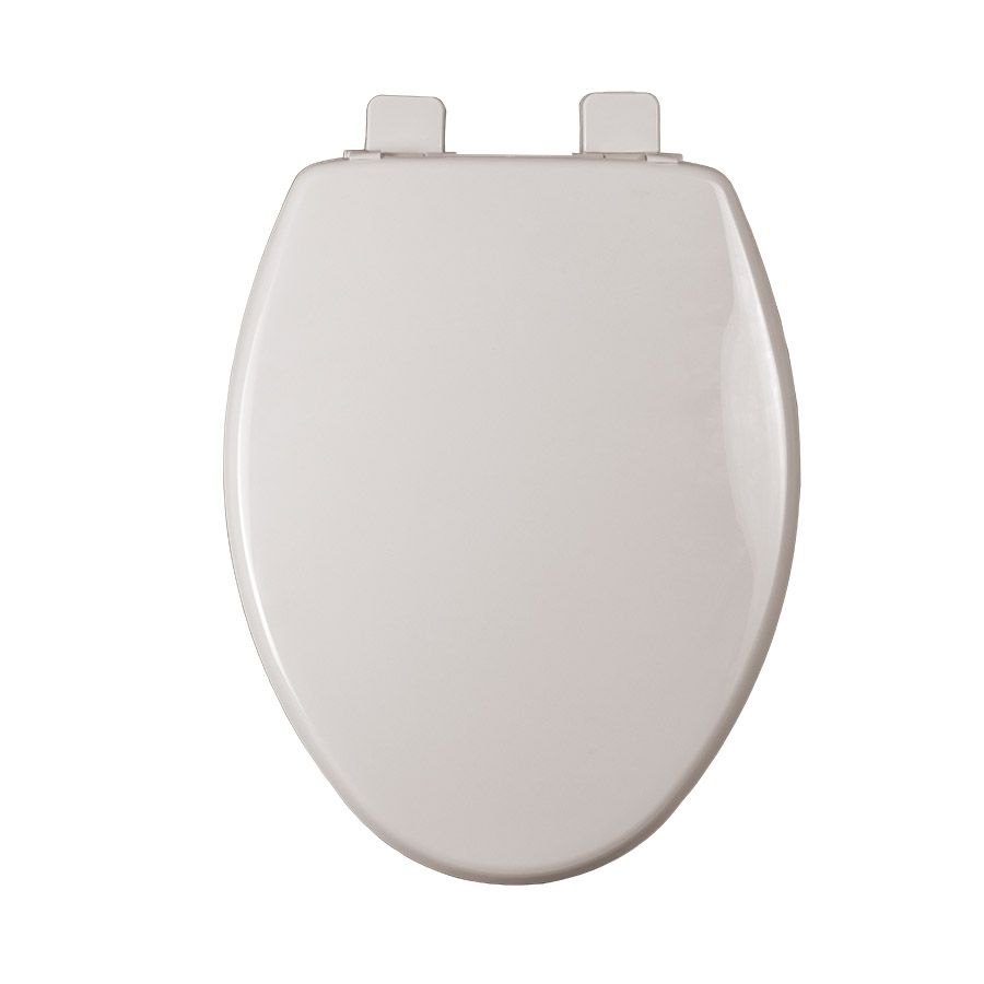 Asiento para sanitario PequePlus® alargado color hueso de plástico con Adaptador Infantil, Bisagras Ajustables, PermAjuste™ y Cierre Lento™