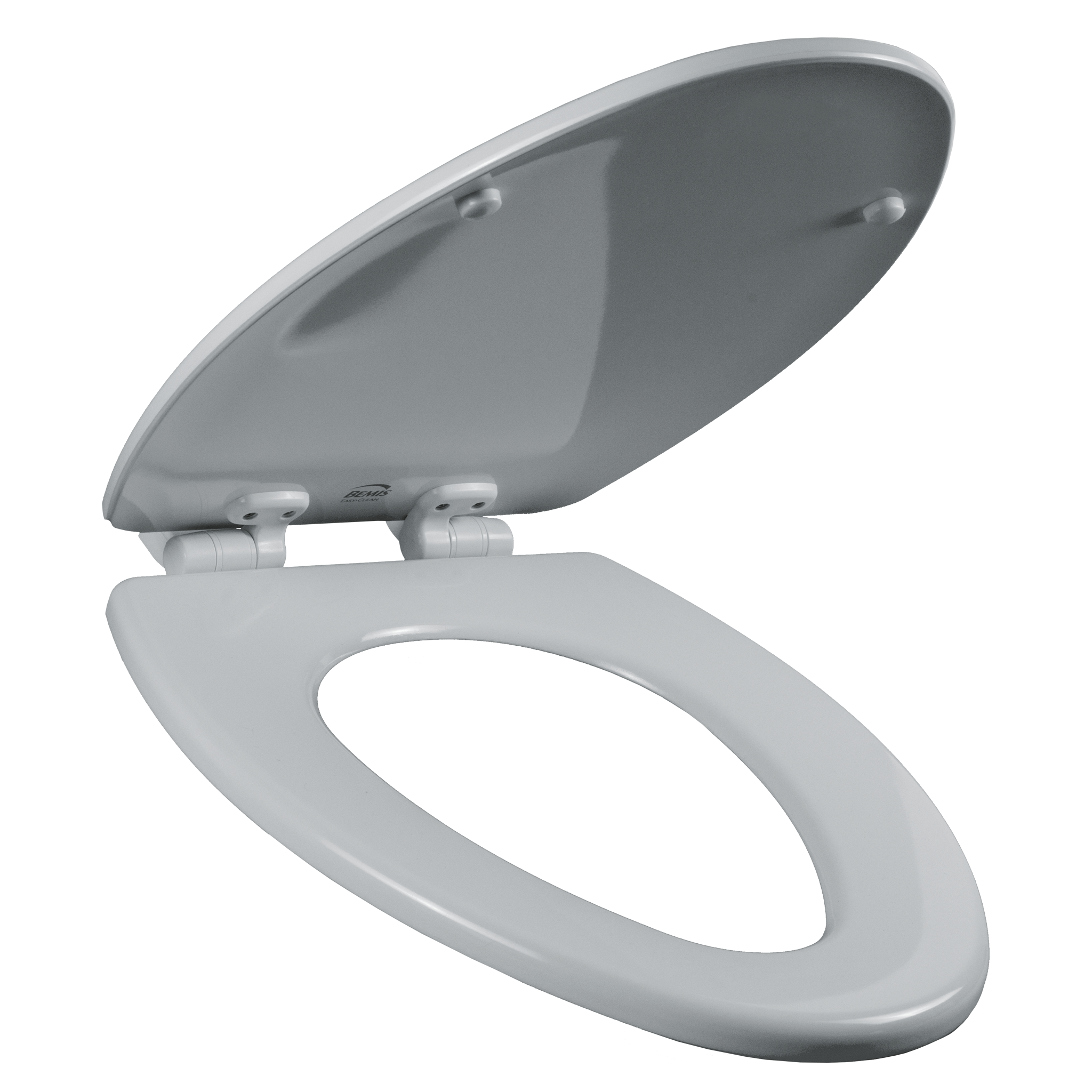 Asiento para sanitario Ashland™ alargado color blanco de madera con Bisagras Ajustables, Cierre Lento y Fácil Limpia & Cambia™