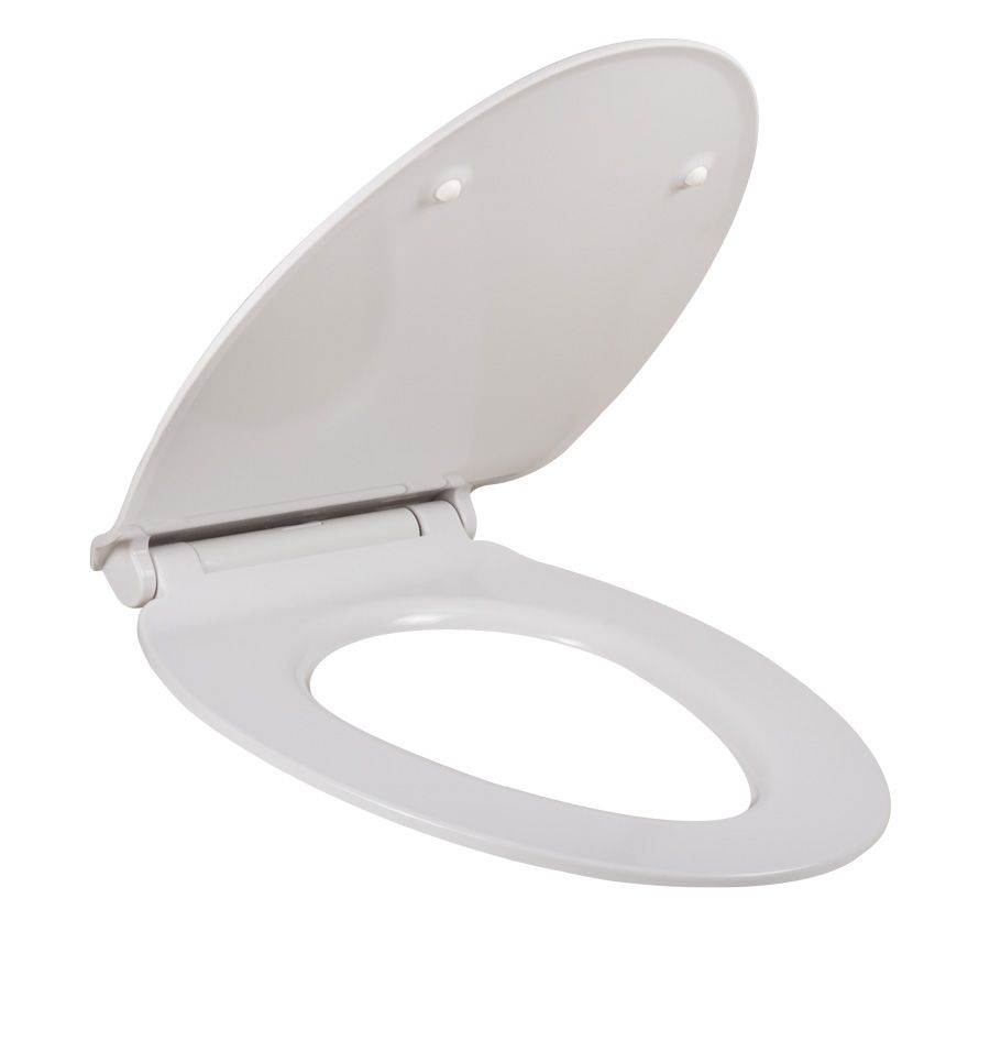 Asiento para sanitario coralink, alargado, frente cerrado con tapa