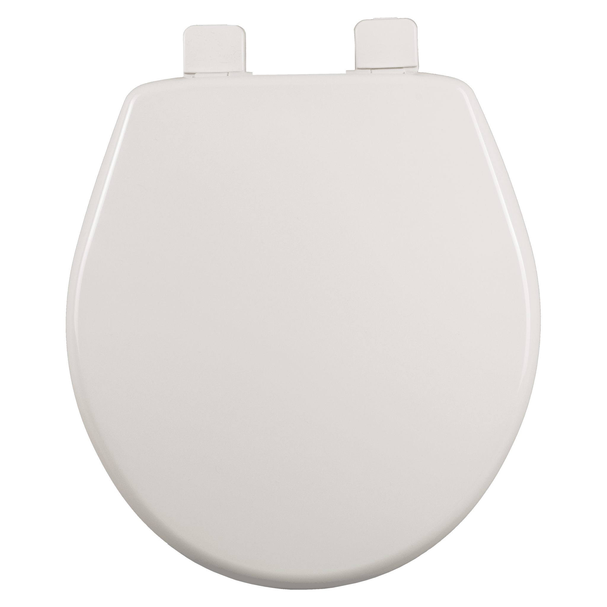 Asiento para sanitario redondo color hueso de plástico con Bisagras Ajustables, PermAjuste™ y Cierre Lento™