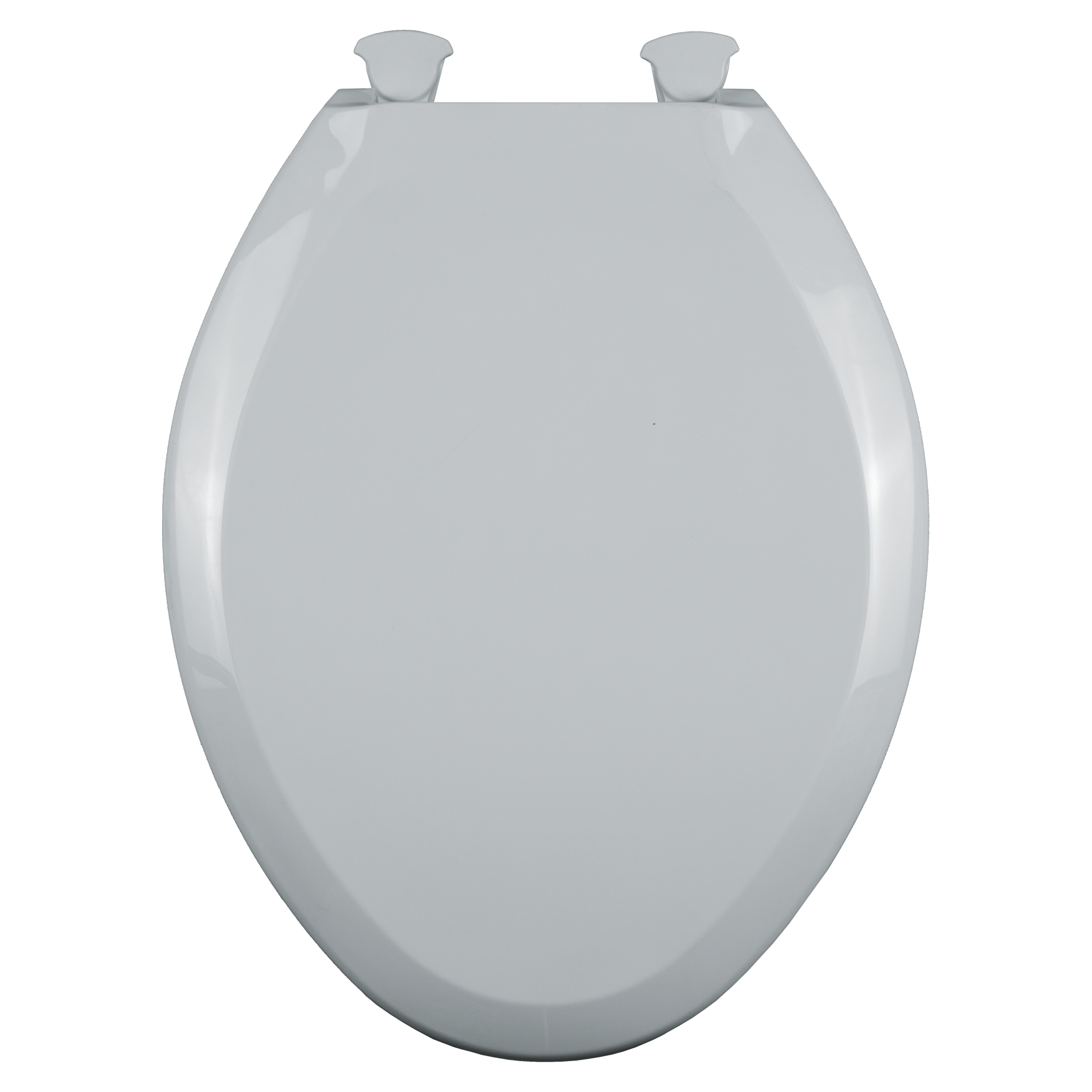 Asiento para sanitario alargado color blanco de plástico con Permajuste™, Cierre Lento y Fácil Limpia & Cambia™