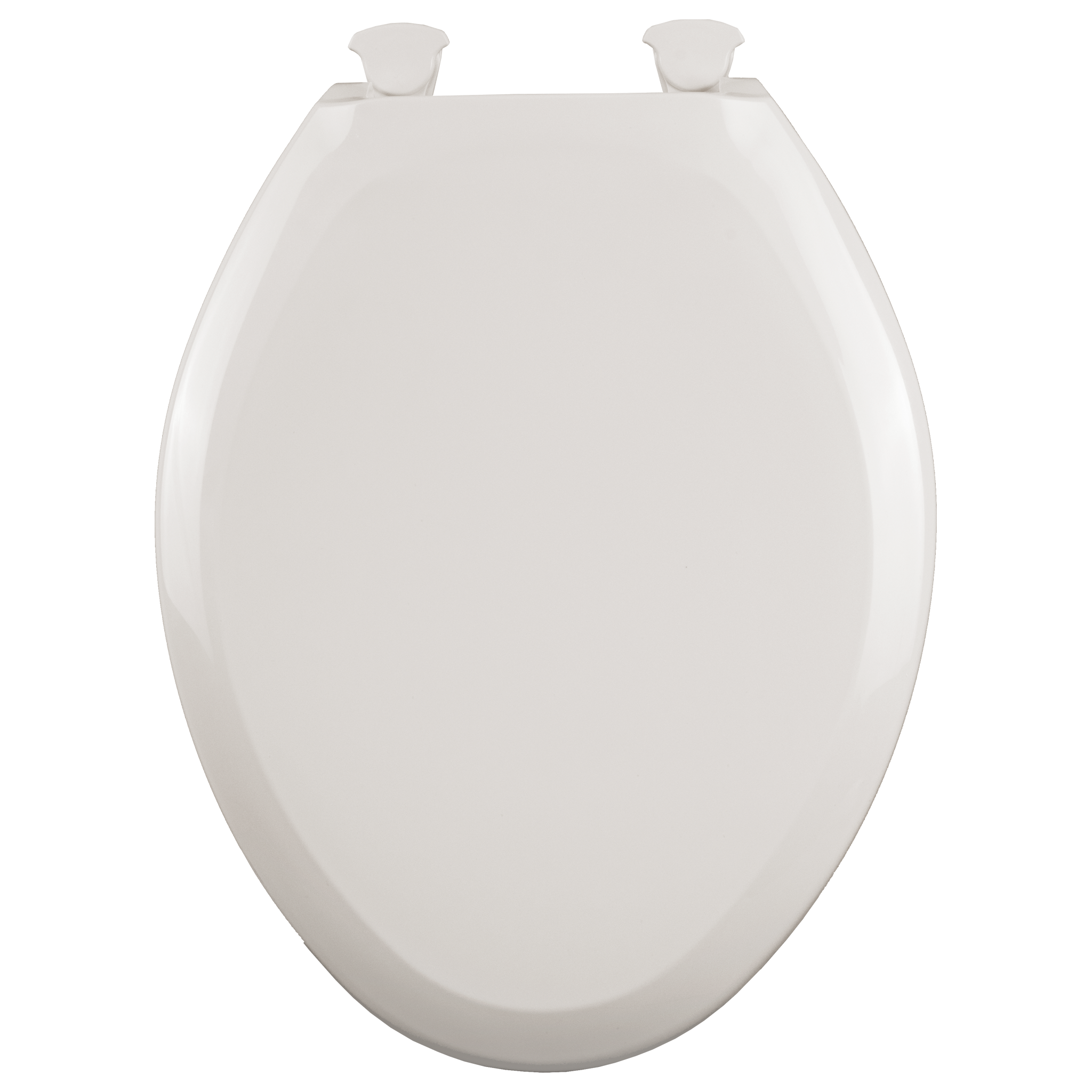 Asiento para sanitario alargado color hueso de plástico con Permajuste™, Cierre Lento y Fácil Limpia & Cambia™