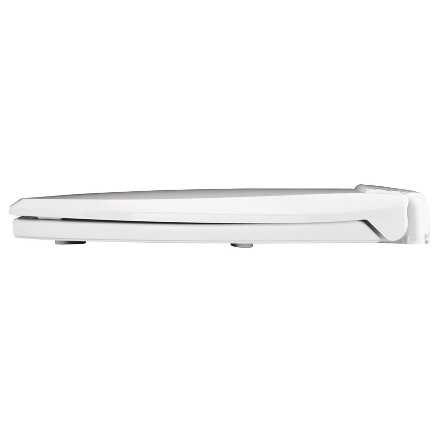 Asiento para sanitario Radiance™ alargado color blanco de plástico con ajuste de temperatura y luz LED nocturna