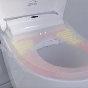 Asiento Bidet con Control Temperatura Alargado Cierre Lento Color Blanco HV2000E