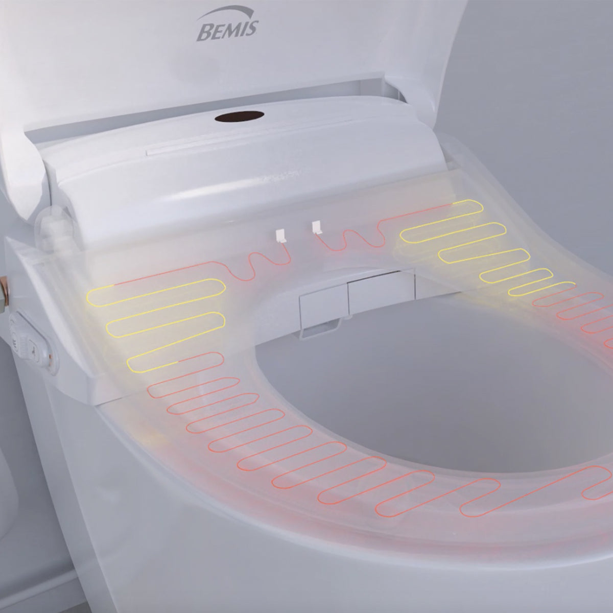 Asiento Bidet con Control Temperatura Alargado Cierre Lento Color Blanco HV2000E