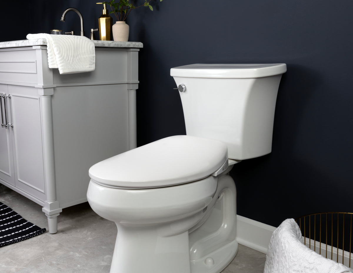 Asiento Bidet con Control Temperatura Alargado Cierre Lento Color Blanco HV2000E