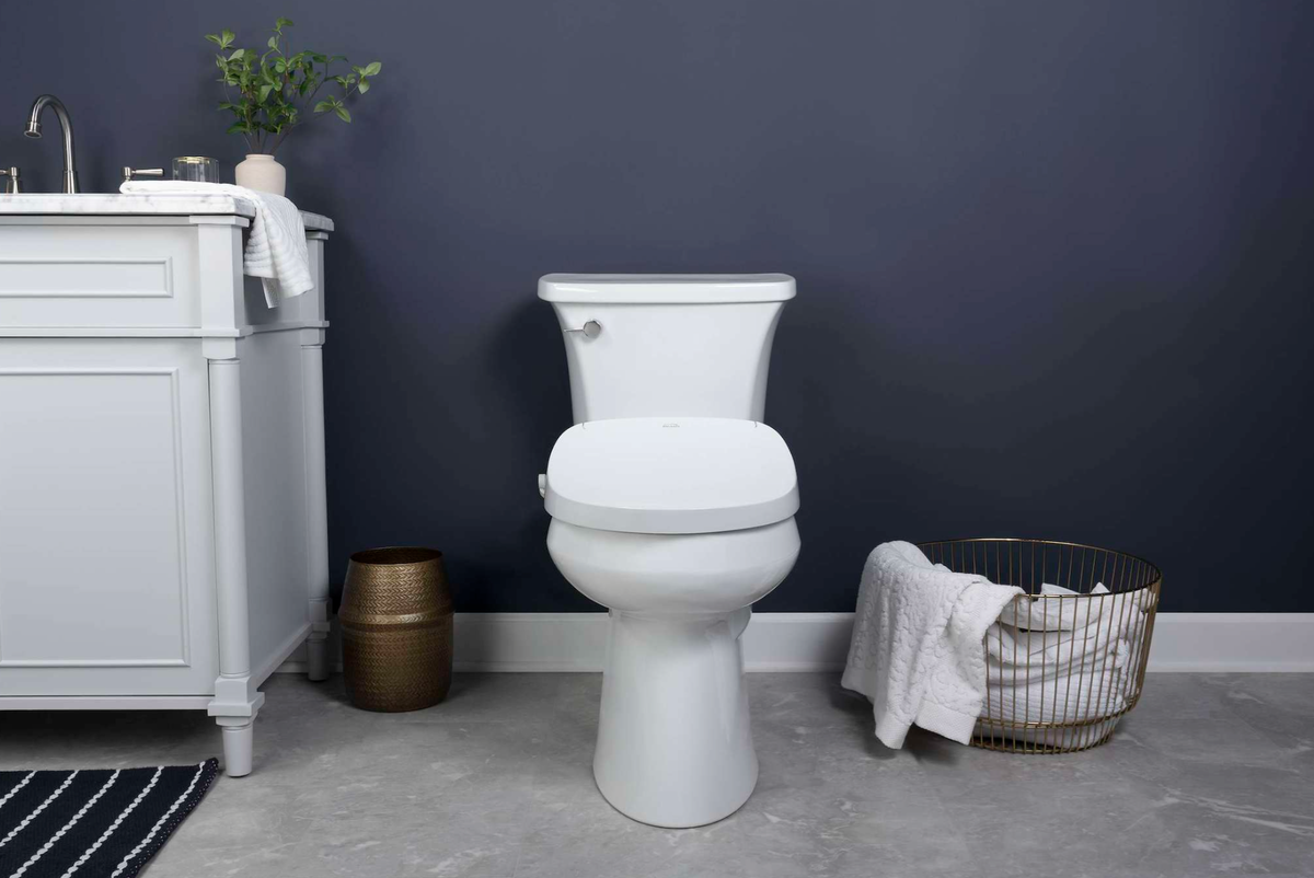 Asiento Bidet Iluminado Control Temperatura Alargado Cierre Lento Color Blanco HV5000E