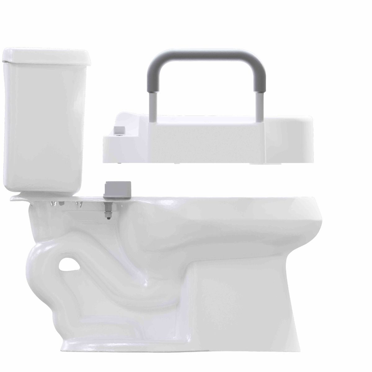 Rise™ Asiento Sanitario Elevado Básico de 4.5" + Brazos de Soporte