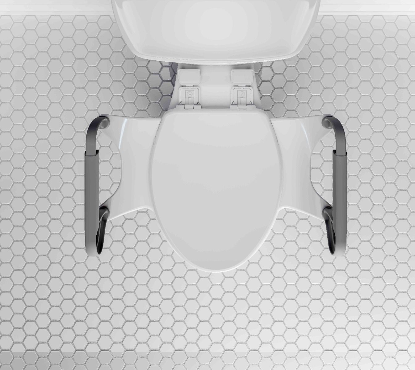 Assist™ Asiento Sanitario Premium con Altura Estándar + Brazos de Soporte