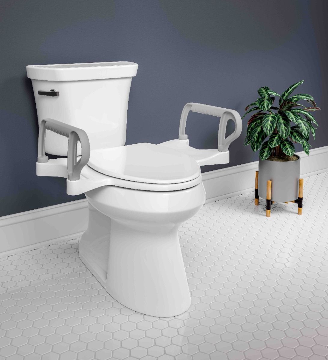 Assist™ Asiento Sanitario Premium con Altura Estándar + Brazos de Soporte