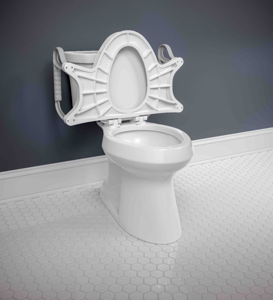 Assist™ Asiento Sanitario Premium con Altura Estándar + Brazos de Soporte