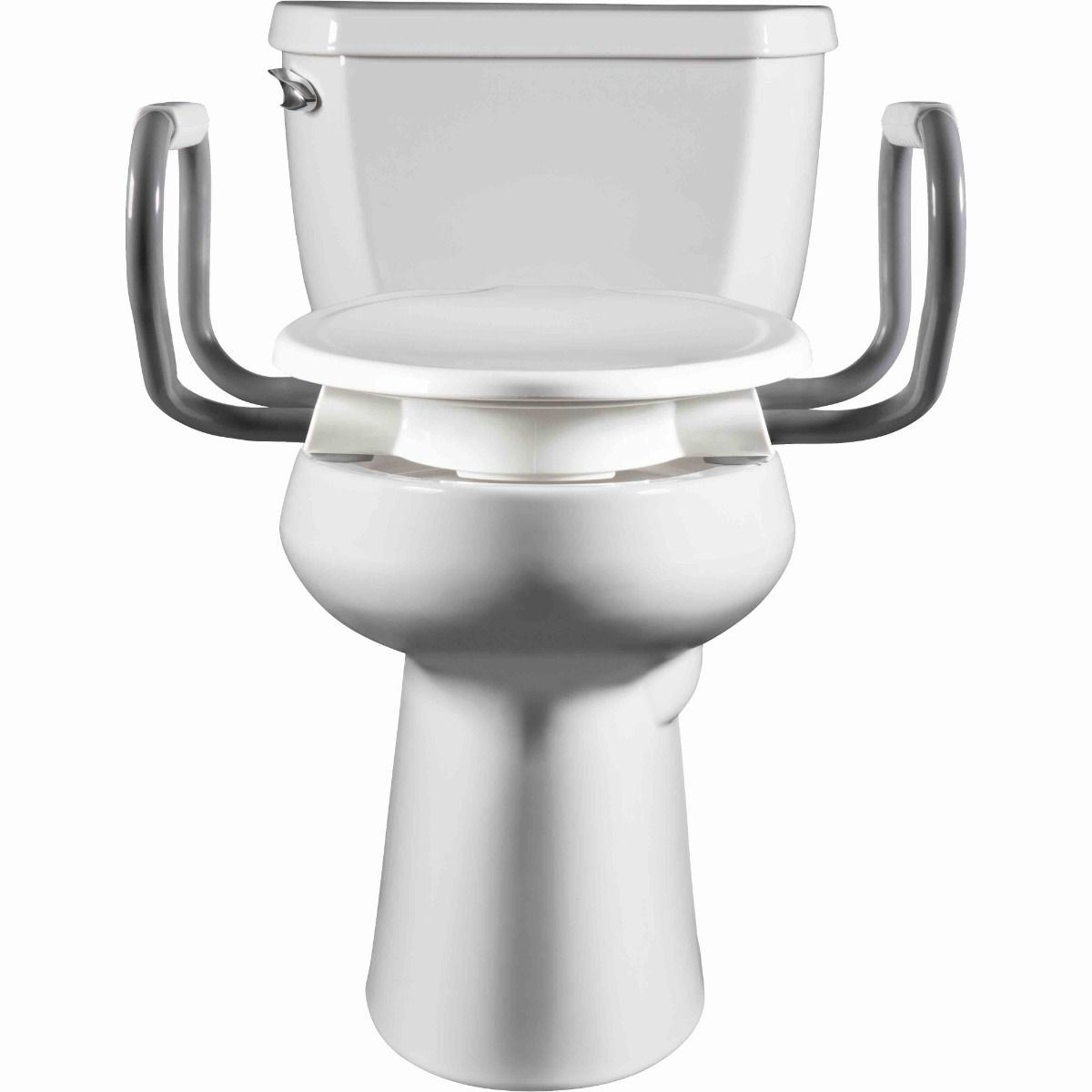 Assurance® Asiento Sanitario Elevado Premium con Altura de 3" Clean Shield™ + Brazos de Soporte