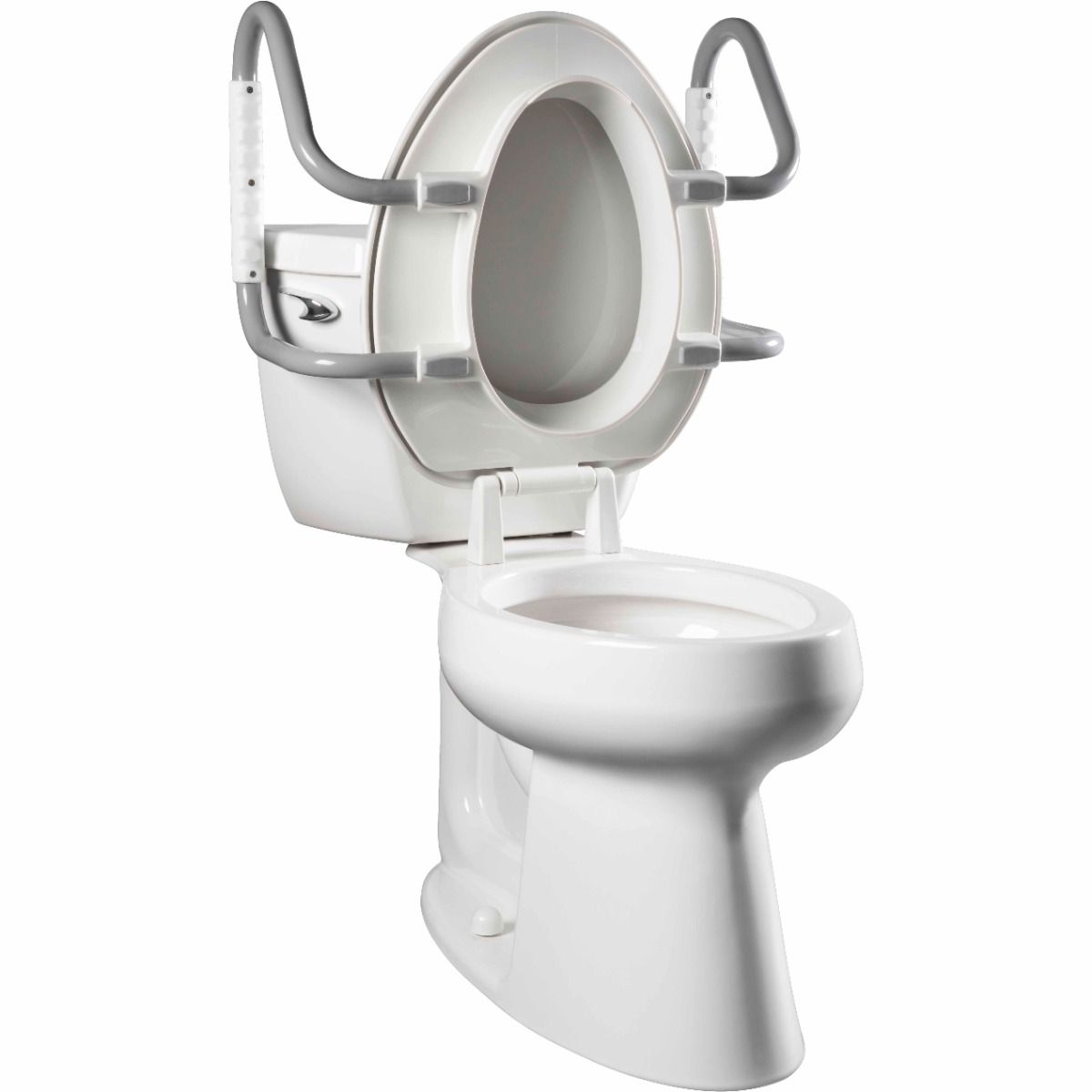 Assurance® Asiento Sanitario Elevado Premium con Altura de 3" Clean Shield™ + Brazos de Soporte