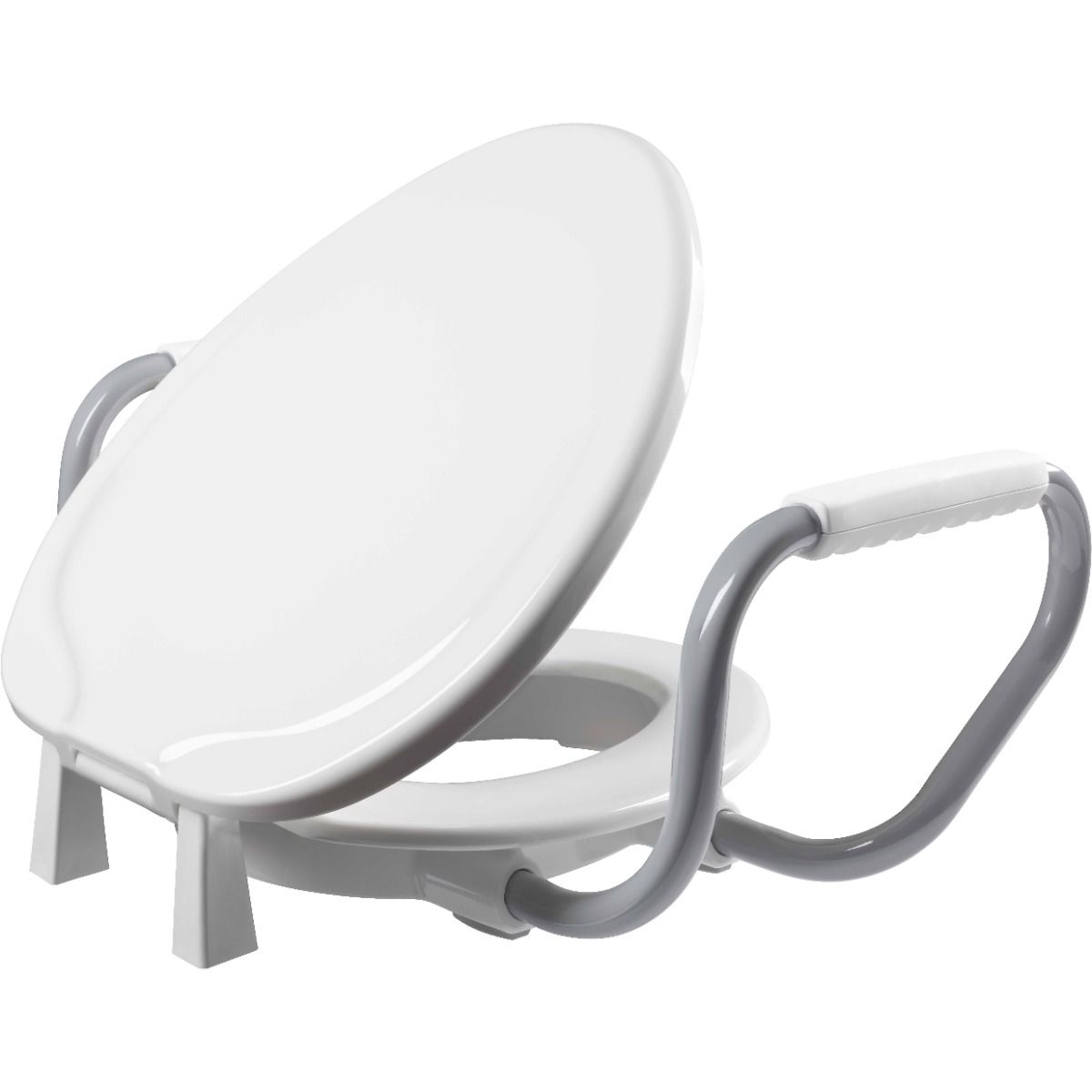 Assurance® Asiento Sanitario Elevado Premium con Altura de 3" Clean Shield™ + Brazos de Soporte